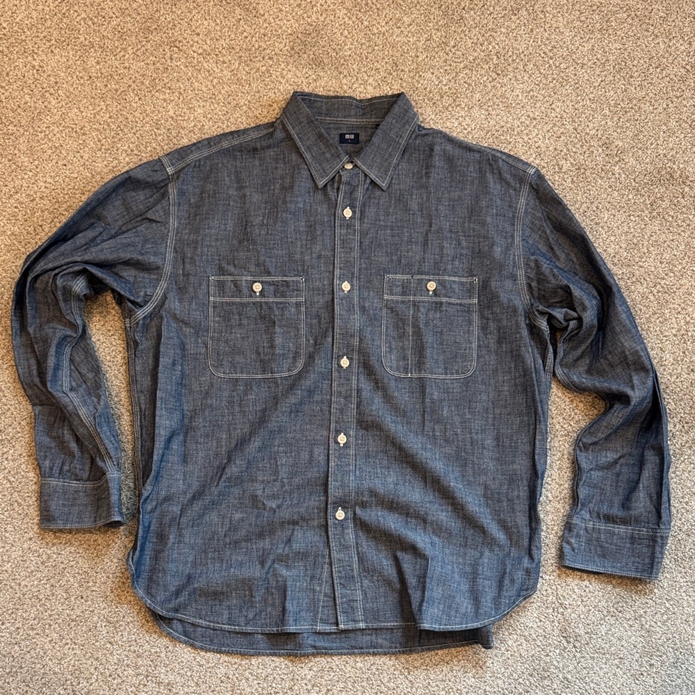 Men's Blue Chambray Shirt